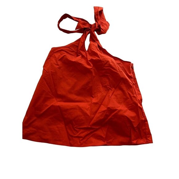 NWT J.Crew Organic Cotton Poplin Red Halter Top M - Picture 5 of 9